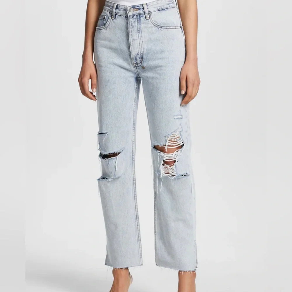 ksubi women’s mid high rise relaxed straight leg brooklyn jeans - Picture 1 of 3